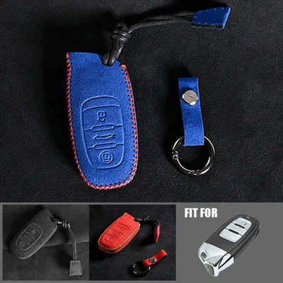 Suede Leather Car Smart Key Case Cover Fob Bag For Lamborghini Aventador Huracan - Image 1 of 4