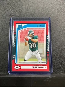2024 Panini Donruss Will Shipley #312 Red Press Proof Rated Rookie - Picture 1 of 2