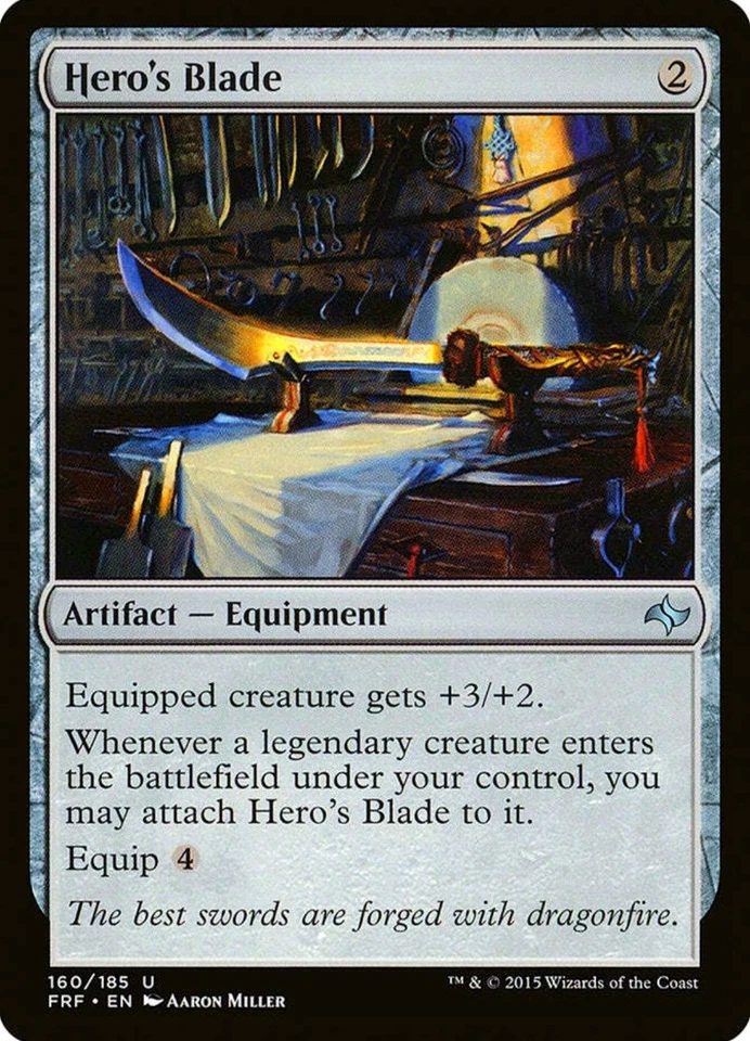 X 1 Hero's Blade NM-M Fate Reforged 160 MTG Magic The Gathering - Image 1 of 2