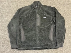 Patagonia Sweater Mens XL Black Polartec Full Zip Fleece Retro R Pile Jacket - Picture 1 of 6