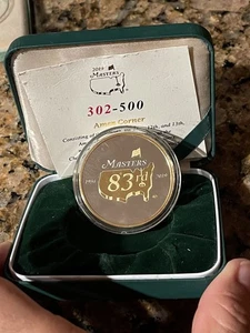 2019 Masters Golf Augusta National Silbermünze Amen Corner Tiger Woods #302 - Bild 1 von 4