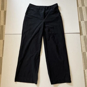 Lululemon Wide Leg Trousers Womens 31 Black City Sleek Utilitech High Rise Pants - Picture 1 of 10
