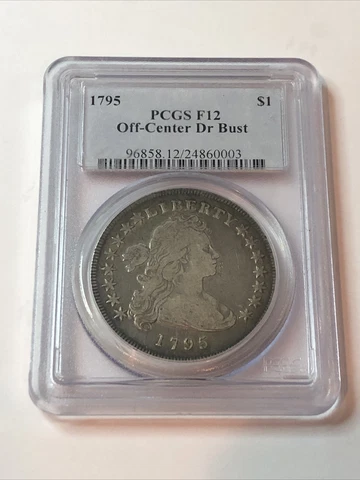 SASA Tough 1795 Draped Bust Silver Dollar $1 - Certified PCGS F12 Cover