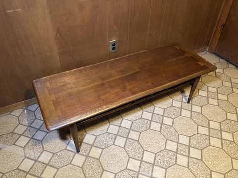 Lane Vintage Mid-Century Modern MCM Walnut Coffee Table Dovetail Style #900 81 Cover
