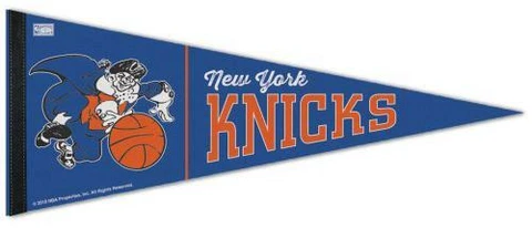 Rare NEW YORK KNICKS Retro-1946-64-Style Premium Felt NBA Classic PENNANT Cover