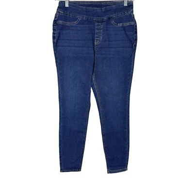 Denim & Co. Regular Shape Stretch Denim Pull-On Jeggings Deep Indigo Size 6-8-10 - Image 1 of 2