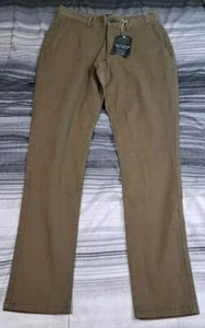 Brooklyn Calling NYC Skinny Tapered Olive Green Khaki Chino Pants Mens 27x28 NWT - Picture 1 of 5