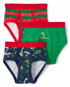 NWT Gymboree size 5/6 Boy's 3 pk. Xmas Dinosaur underwear briefs - Picture 1 of 1