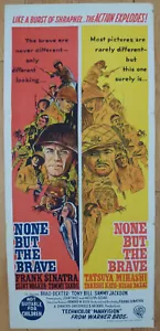 NONE BUT THE BRAVE Sinatra 1965 Original 13x30" Australian Daybill Poster - Picture 1 of 7