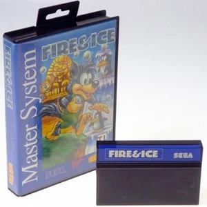 FIRE & ICE Sega Master System TEC TOY SMS Boxed No-Manual look somewhat used - Picture 1 of 3