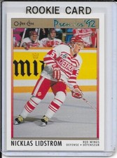 1991-92 O-Pee-Chee Premier Nicklas Lidstrom Rookie # 117