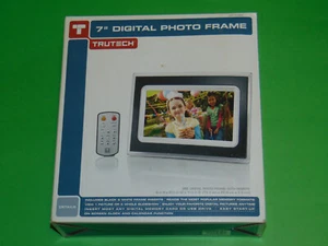 TRUTECH 7-Inch Digital Photo Frame w/Remote Black/ White A60P0315 New In Box - Picture 1 of 8