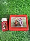 VTG 1983 STAR WARS Return of the Jedi "Wicket"  Red Plastic Lunch Box w/ Thermos