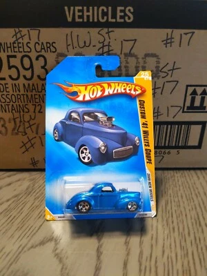 2009 #25  Hot Wheels CUSTOM '41 WILLYS COUPE ❀ Blue;5sp ❀Premiere New Models - Image 1 of 4