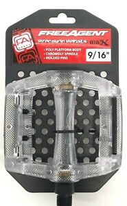 Free Agent Poly Platform Pedals Clear 9/16"
