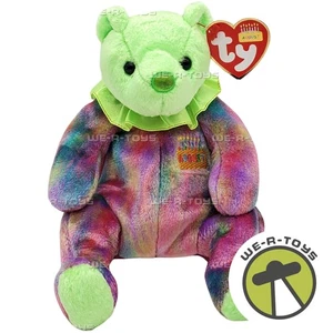 Ty Beanie Babies August the Birthday Bear Birthstone Peridot Plush 2001 - Picture 1 of 8