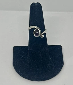 Handgefertigter 925 Sterling Silber natürlicher Granat Cabochon Ring Größe 6,5 - Bild 1 von 7