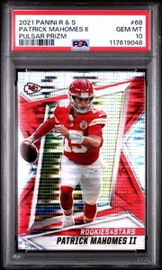 Patrick Mahomes II ~ 2021 Panini Rookies & Stars Pulsar Prizm #68 SP PSA 10 GEM - Picture 1 of 2