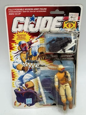 GI Joe ARAH Cobra “SNOW SERPENT” v2 sellado en tarjeta (levantamiento de burbujas) 1991 Foto 1 de 4