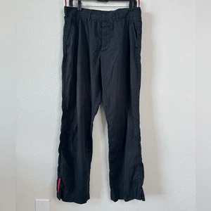 Prada Sport Linea Rossa Men’s Black Tactical Pants Cotton Blend Size 48 EU US 38 - Picture 1 of 9