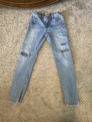 Pantalones de mezclilla Jordache Demin talla junior 13/14 LARGOS - tiro bajo elástico corte bota Foto 1 de 4