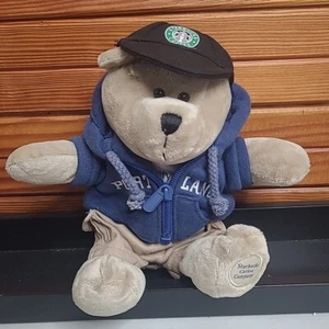 Starbucks Coffee Bearista Stuffed Plush Bear With Portland Oregon Hoodie - Picture 1 of 9