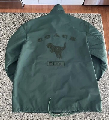Coach Premium Rexy Green Jacket Mens L Large Coat Events New Without Tags - Image 1 of 4