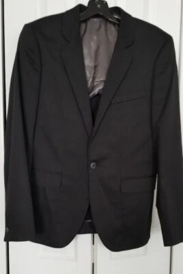 Jaqueta de algodão preta masculina English Laundry Christopher Wicks tamanho pequeno usada - Imagem 1 de 4