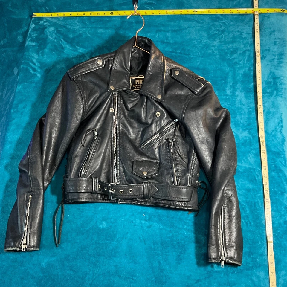 VINTAGE primera MFG chaqueta de cuero genuino talla L mujer’s Foto 1 de 4