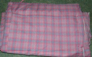 Tela por yarda rosa azul a cuadros 33 pulgadas de ancho algodón texturizado - Imagen 1 de 2