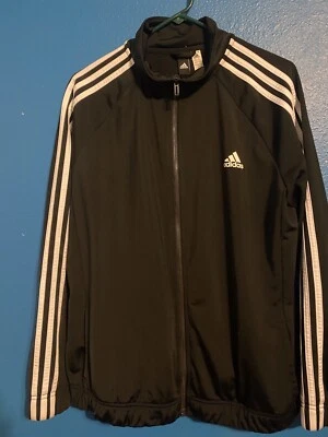 Jaqueta de atletismo Adidas Essentials 3 listras masculina, tamanho XL - Preto/branco - Imagem 1 de 4