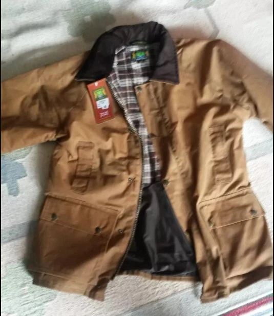 echt englische Wachsjacke tan Gr. XS  leicht wattiert - Bild 1 von 1