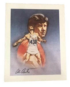 Vintage 1976 Montreal Olympics Al Oerter Print Promo Sketch Discus Throw Photo - Picture 1 of 10