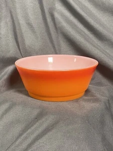Vintage Fire Fing Anchor Hocking Bowl Orange Ombré Cereal Bowl - Picture 1 of 4