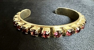 Cuff Bracelet Dark Red Crystals - Image 1 of 4