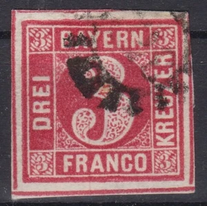 == AD Bayern Mi. 9a geschlossener Mühlradstempel == - Bild 1 von 1