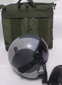SIZE XL-XXL FIGHTER PILOT HELMET HGU-55 WITH LEATHER EDGEROLL - Picture 1 of 9