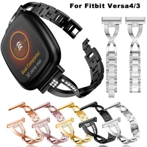 Pulsera de metal con correa de acero inoxidable para Fitbit Versa 4 / Versa 3 / Sense 2 - Imagen 1 de 18