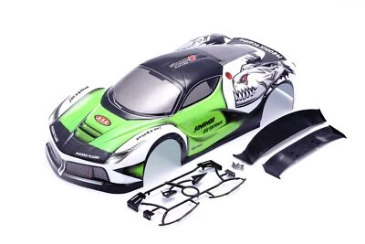 RACERS PARADISE RC CAR KAROSSERIE 1:10 "EXO GT" IN GRÜN FÜR TAMIYA TT01/TT02 & CARTEN # JLR02