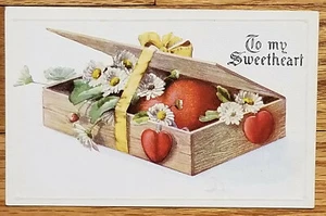Postal vintage de To My Sweetheart circa 1909 - Imagen 1 de 1