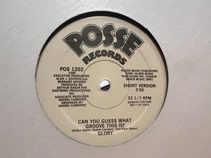 Glory Can You Guess What Groove This Is 12" POSSE POS1202 DISCO FUNK PROMO - Picture 1 of 2