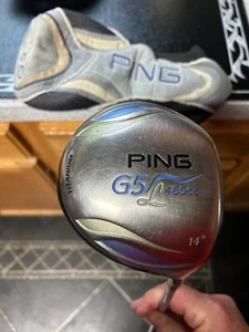 Women’s PING G5L 460cc Driver 14° ALDILA PINK NV55-L Shaft + Headcover RH VGC - Picture 1 of 4