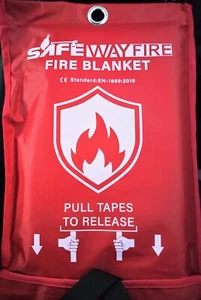 Safe Wayfire Fire Blanket Emergency Supplies Standard:EN 1869 2 Count - Picture 1 of 1