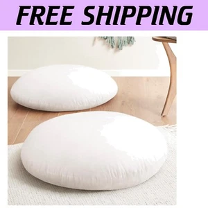 Upgrade Your Relaxation with 2 Large Round Memory Foam Floor Pillows - 32-Inch - Picture 1 of 9