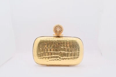 Bolso de Mano Extremadamente Raro De Colección Yves Saint Laurent Por Tom Ford Oro Cocodrilo Foto 1 de 4