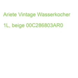 Ariete Vintage Wasserkocher 1L, beige 00C286803AR0 (8003705116733) - Bild 1 von 2