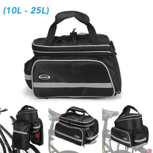 Lixada 10-25L Bicycle Rear Seat Bag Waterproof Bike Trunk Bag Pannier Bag M5O1 - Picture 1 of 12