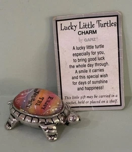 DISFRUTA DEL VIAJE LUCKY LITTLE TURTLE mensaje inspirador FIGURA Ganz - Imagen 1 de 6