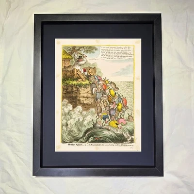Arte James Gillray "Los Cerdos Poseídos" ENMARCADO PERSONALIZADO Foto 1 de 3