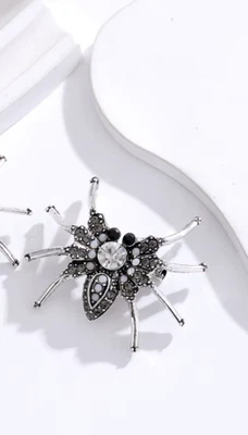 Broche Araña Vintage Halloween Retro Estrás Insecto Prendedor Disfraz Joyería Regalo Foto 1 de 4